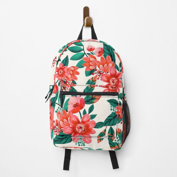 Item preview, amazing watercolor floral orange flowers and teal leaves pattern designed and sold by fowons.