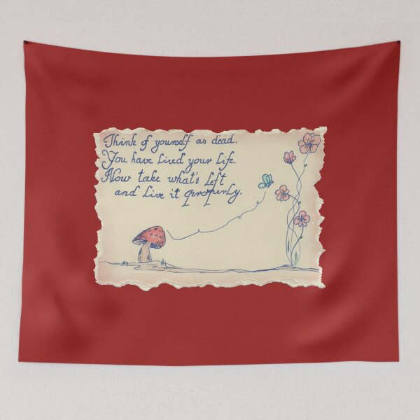 Item preview, Quote Card #1 - Marcus Aurelius Quote Think Of Yourself As Dead Handwritten Handdrawn designed and sold by WordsOf--Wisdom.