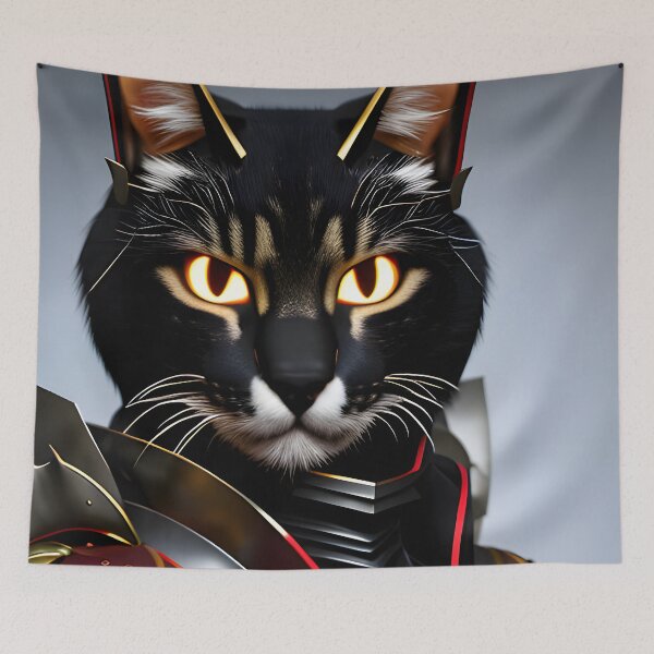 Item preview, Cat in Armor - Modern Digital Art designed and sold by Ai-michiart.