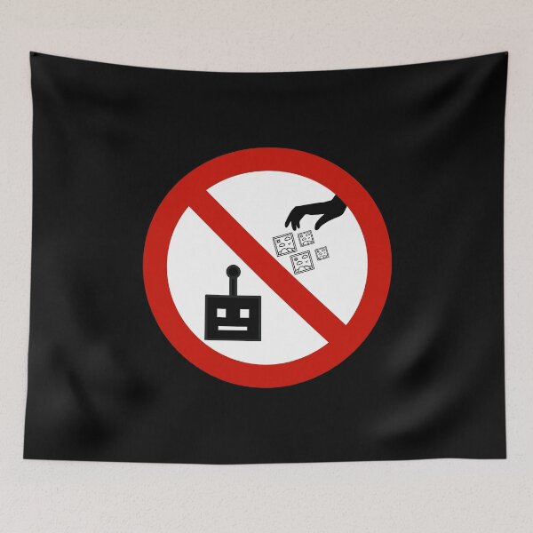 Item preview, Do Not Feed The A.I. Warning Sign - A.I. Art Generator Meme (icon) designed and sold by MillennialMemer.