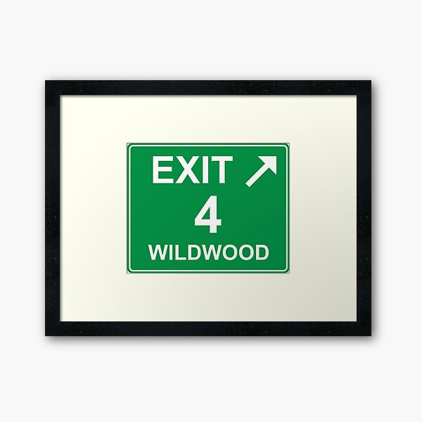 Item preview, Exit 4 - Wildwood Exit Sign designed and sold by dodgemdesigns.