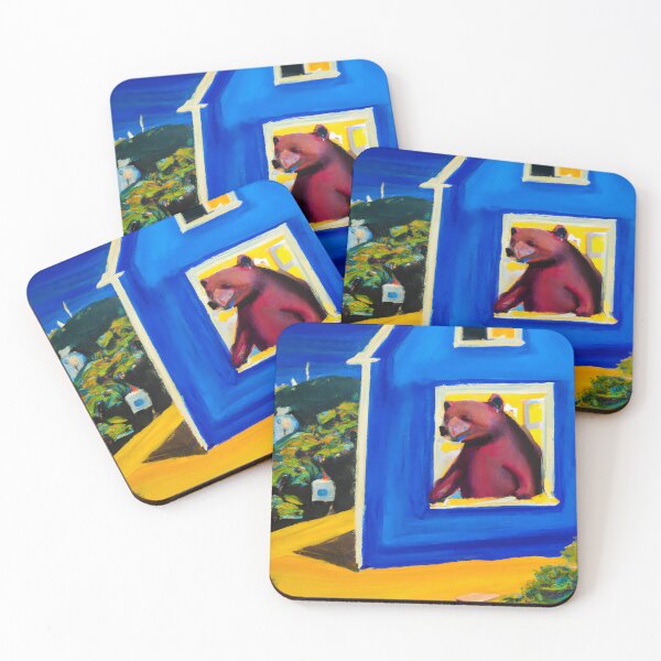 Item preview, A bear in a big blue house designed and sold by MyOilArt4you.