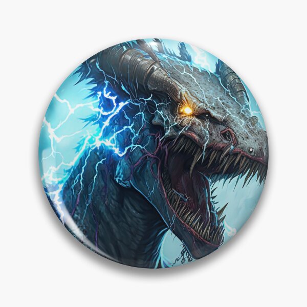 Item preview, Monster dragon with lightning designed and sold by mrlongfield.