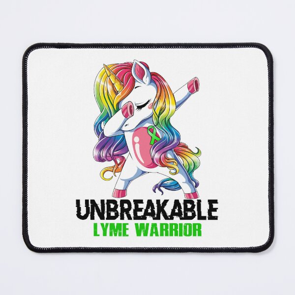 Item preview, Lyme Awareness - Unicorn Lyme Warrior Ribbon UNBREAKABLE designed and sold by Fernandezf.