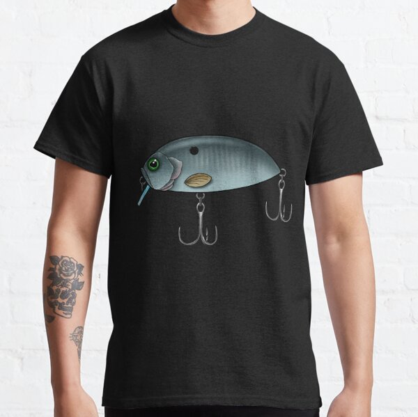 Vintage Bass Chasing Fishing Lure Under Water' Men's T-Shirt