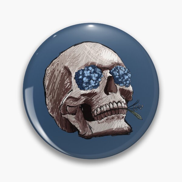 Item preview, Skull with Flowers designed and sold by ItsSakura.