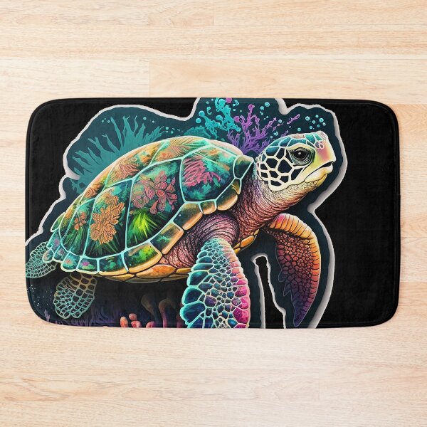 Item preview, Vintage Neon Sea Turtle designed and sold by AwakenedSoul.