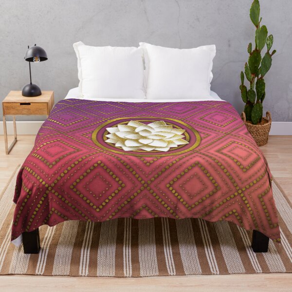 Item preview, Elegant White & Gold Lotus flower designed and sold by k9printart.