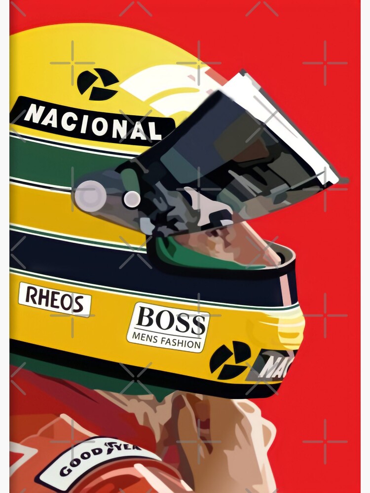 "Ayrton Senna Digital Art Illustration" Sticker for Sale by Master-bg