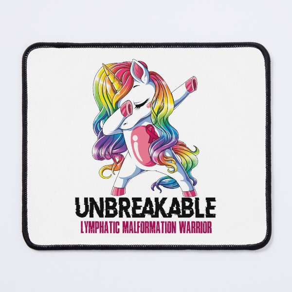 Item preview, Lymphatic Malformation Awareness - Unicorn Lymphatic Malformation Warrior Ribbon UNBREAKABLE designed and sold by Fernandezf.