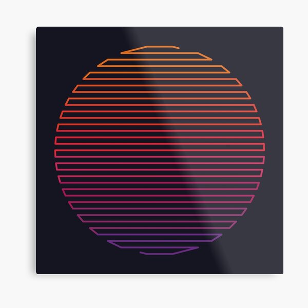 Linear Light Metal Print