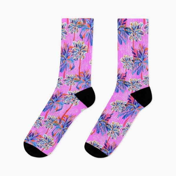 Item preview, Palm trees on pink background. Tropical summer print.   designed and sold by Vera Styles.