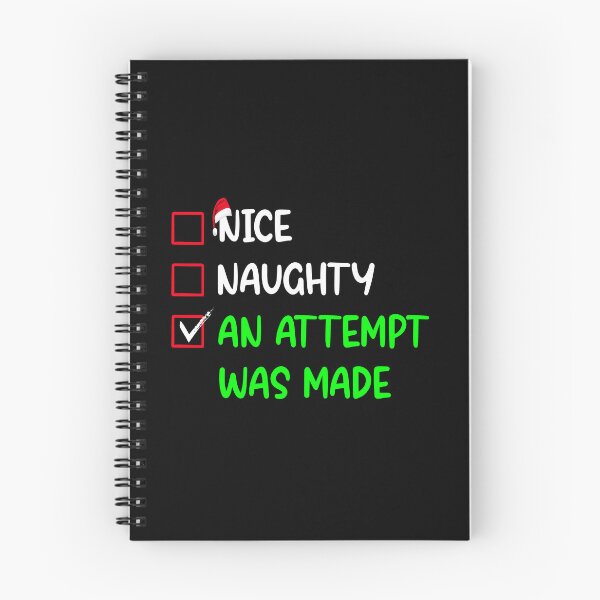 Item preview, Nice Naughty An Attempt Was Made Christmas Red Han Santa Xmas Funny  designed and sold by Mannoucha ⭐⭐⭐⭐⭐ ( 1,978 reviews ).