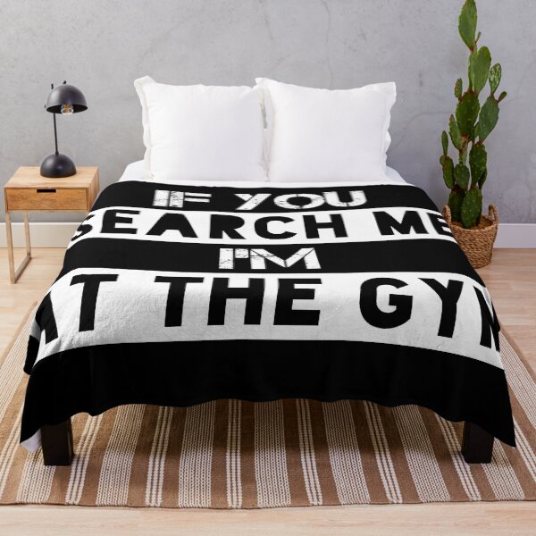 Item preview, If You Search Me, I'm at The Gym, fitness quote designed and sold by EnzoVectorism.