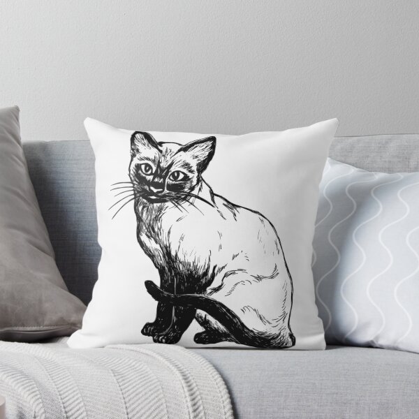 Item preview, Siamese cat illustration designed and sold by TrendyMerchHere.