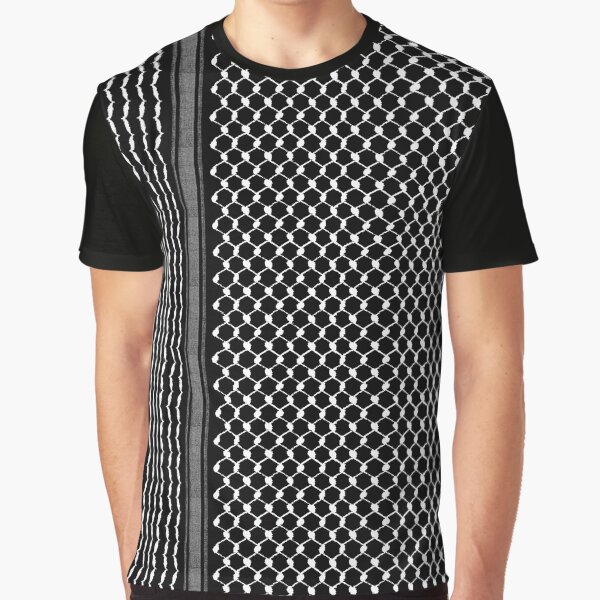 Palestinian Traditional Hatta Kufiya Pattern #2 Freedom Iconic Palestine Folk Design - wht Graphic T-Shirt