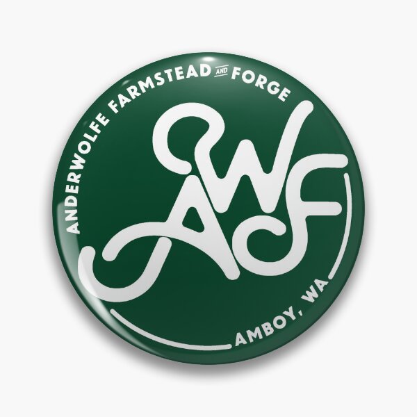 Item preview, AnderWolfe Farmstead and Forge circle logo, reversed designed and sold by Aethervision.