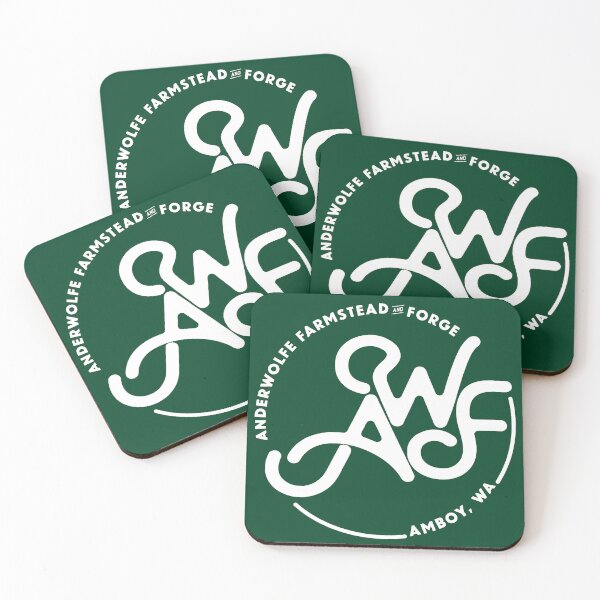 Item preview, AnderWolfe Farmstead and Forge circle logo, reversed designed and sold by Aethervision.