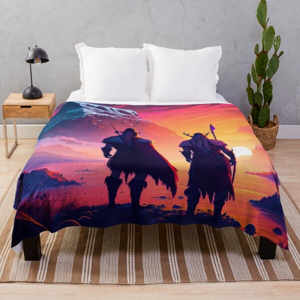 Item preview, Valheim Vikings Watching the Sunset designed and sold by AICreateWorlds.
