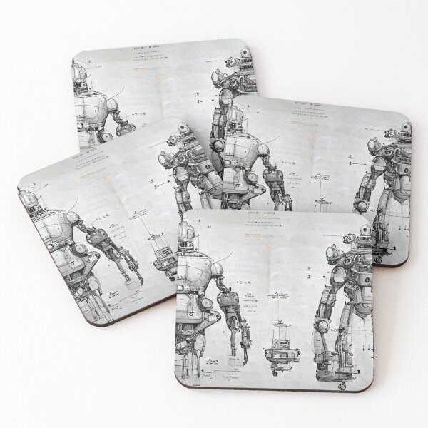 Item preview, Technical Drawings and blueprint of imaginary Robots. designed and sold by The-Dark-Art.