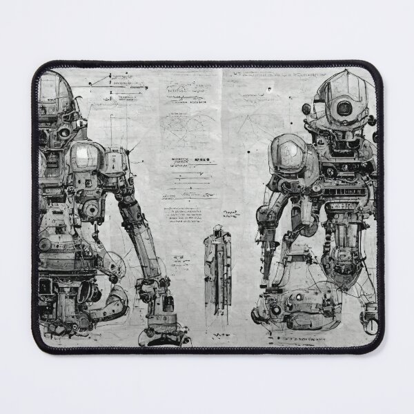 Item preview, Technical Drawings and Blueprint of imaginary Robots. designed and sold by The-Dark-Art.