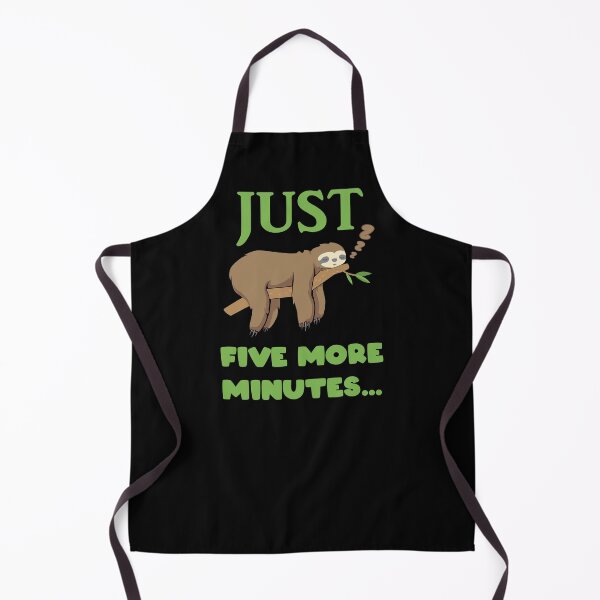 Item preview, Just five more minutes, sloth gift, morning sleepyhead snooze sloth designed and sold by StencilMyst ..
