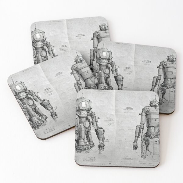 Item preview, Technical Drawings and Blueprint of imaginary Robots. designed and sold by The-Dark-Art.