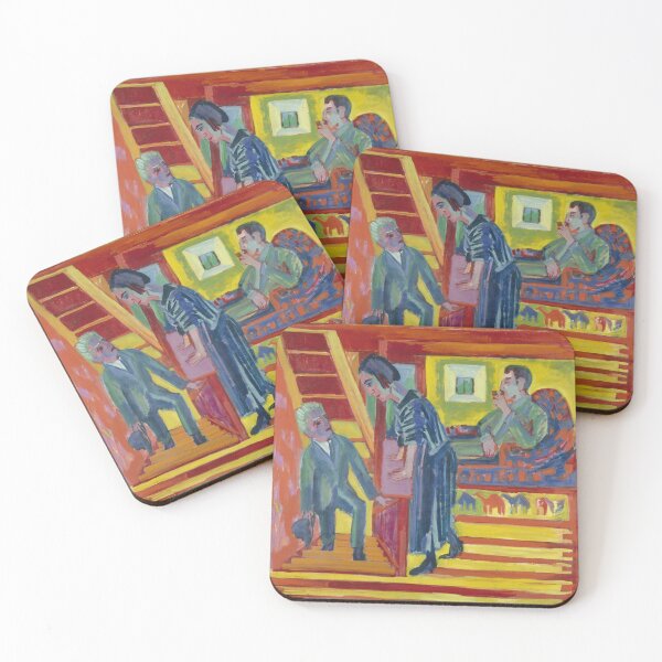 Item preview, Ernst Ludwig Kirchner The Visit – Couple and Newcomer (1922) designed and sold by TeeARTHY.