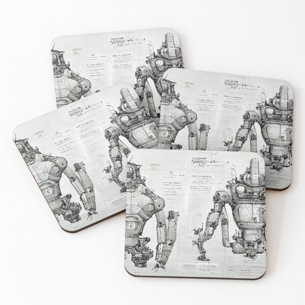 Item preview, Technical Drawings and Blueprint of imaginary Robots. designed and sold by The-Dark-Art.