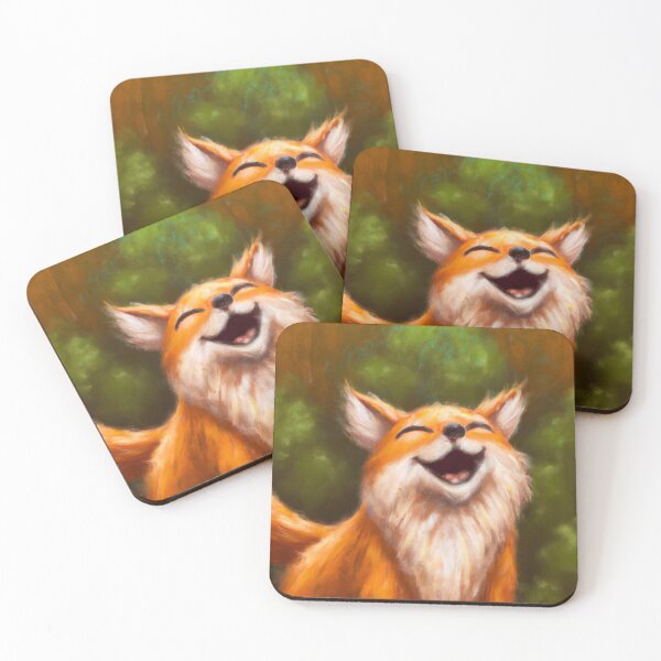 Item preview, A cute fox being happy designed and sold by MyOilArt4you.