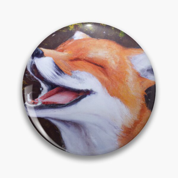 Item preview, A cute fox is laughing designed and sold by MyOilArt4you.