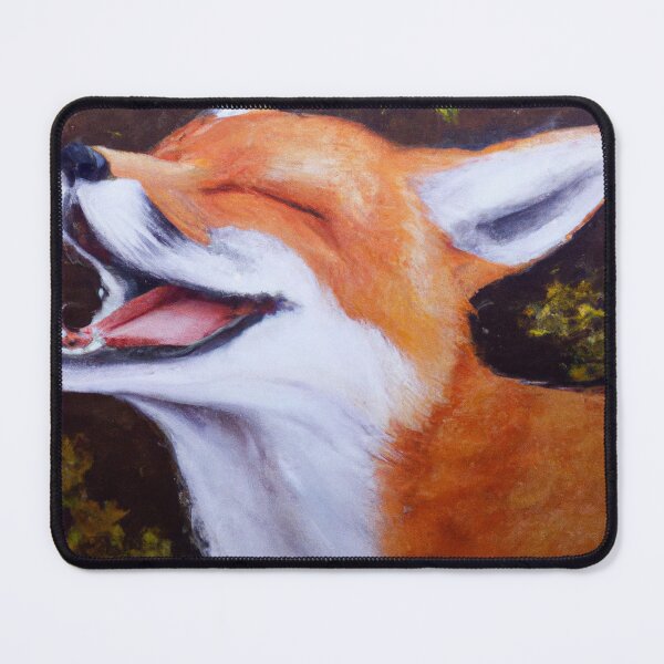Item preview, A cute fox is laughing designed and sold by MyOilArt4you.