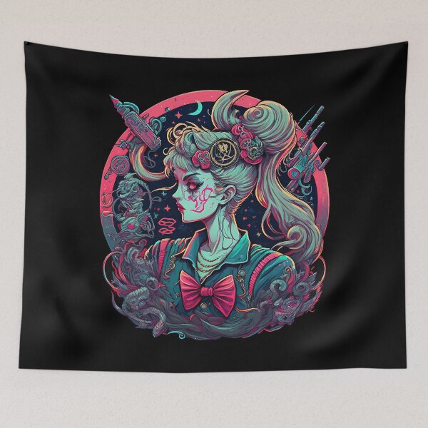 Item preview, Neon Cyberpunk Zombie Girl designed and sold by AwakenedSoul.