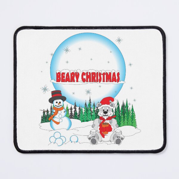 Item preview, Festive Cute Polar Bear and Snowman Scene designed and sold by GrungeGarage.