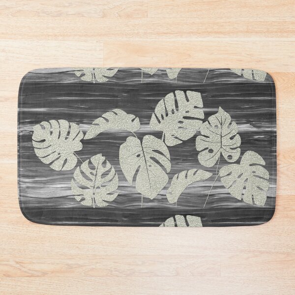 Item preview, Monstera Silver Metallic Gray Monochrome Glow Exotic Leaves Foliage Pattern I   designed and sold by Irina Sztukowski.