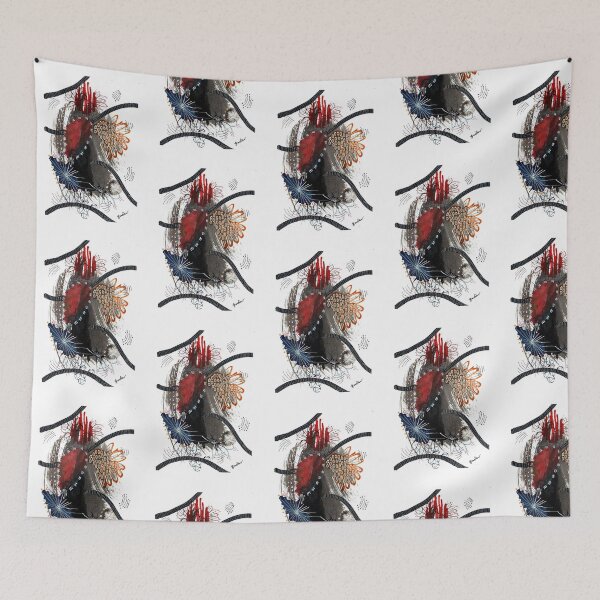 Item preview, Midnight waterholes and grevilleas designed and sold by creativeabyss.