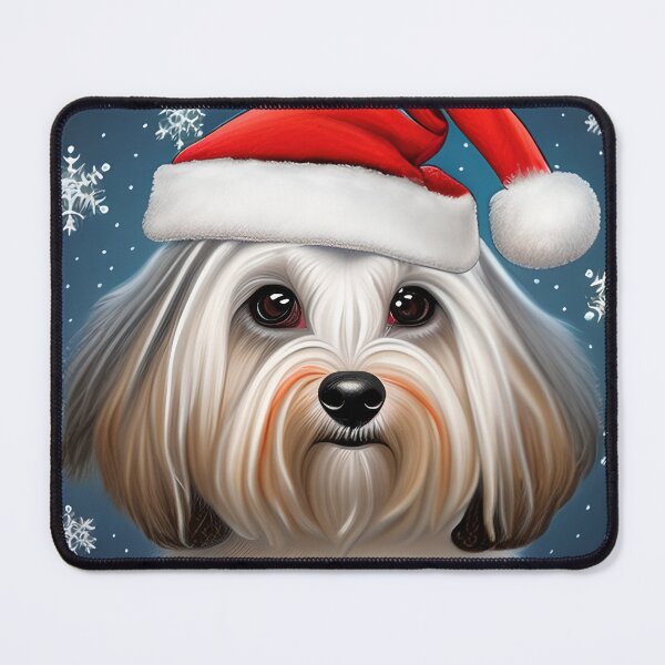 Item preview, Christmas Havanese Wearing A Santa Hat designed and sold by ZenEverAI.