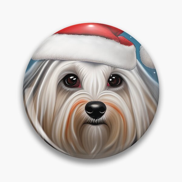 Item preview, Christmas Havanese Wearing A Santa Hat designed and sold by ZenEverAI.