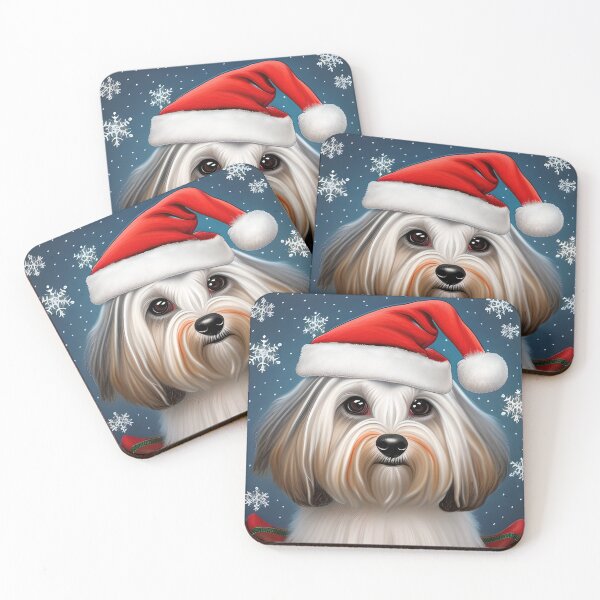 Item preview, Christmas Havanese Wearing A Santa Hat designed and sold by ZenEverAI.