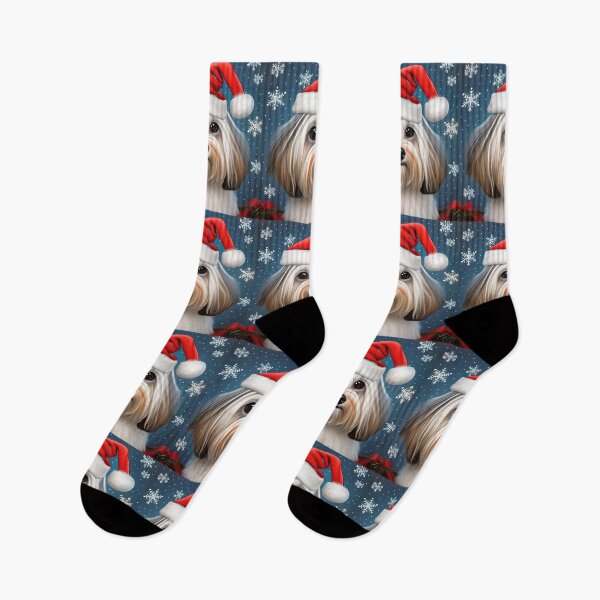 Item preview, Christmas Havanese Wearing A Santa Hat designed and sold by ZenEverAI.