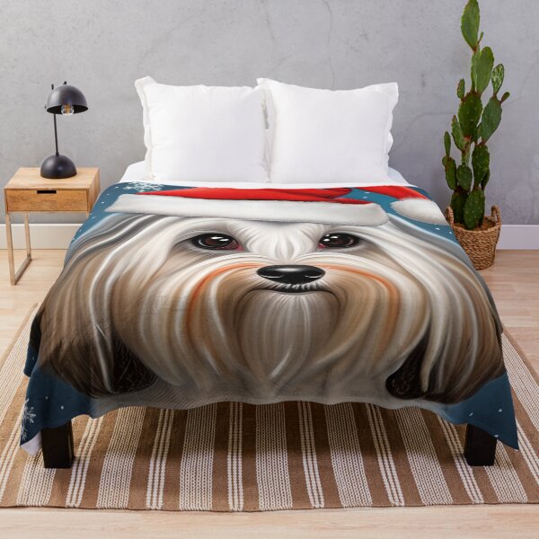 Item preview, Christmas Havanese Wearing A Santa Hat designed and sold by ZenEverAI.