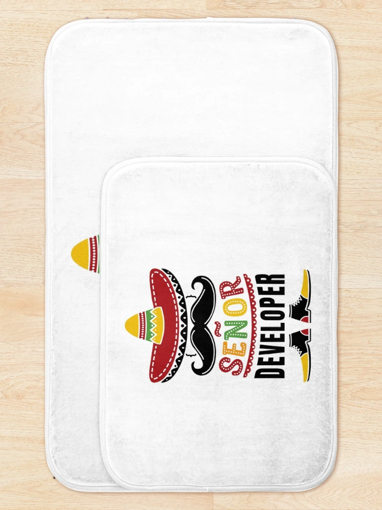 Thumbnail 5 of 6, Bath Mat, Senor Developer Colors Design designed and sold by DevBox.