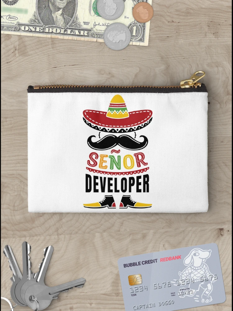 Thumbnail 3 of 4, Zipper Pouch, Senor Developer Colors Design designed and sold by DevBox.
