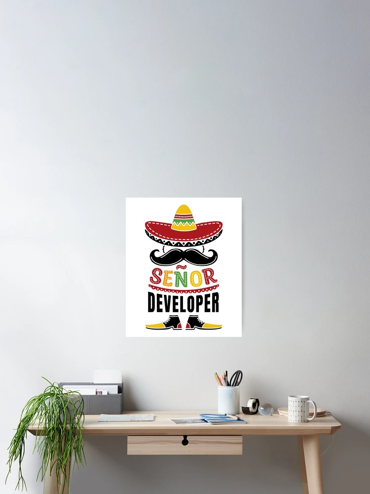 Thumbnail 2 of 3, Poster, Senor Developer Colors Design designed and sold by DevBox.