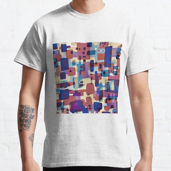 GeoDance No95 Blue Red Tan Classic T-Shirt