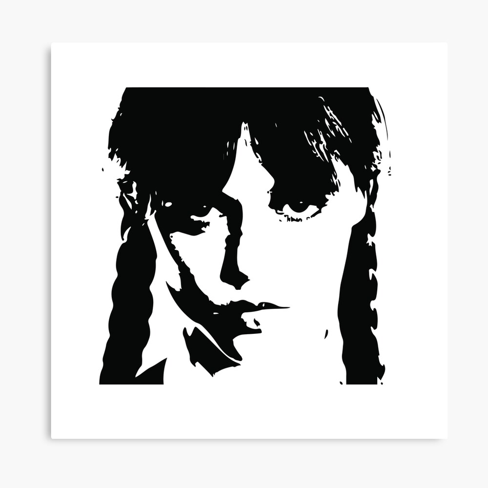 Black ans white portrait shot of Wednesday Addams Poster for Sale by  ToucanKrafts