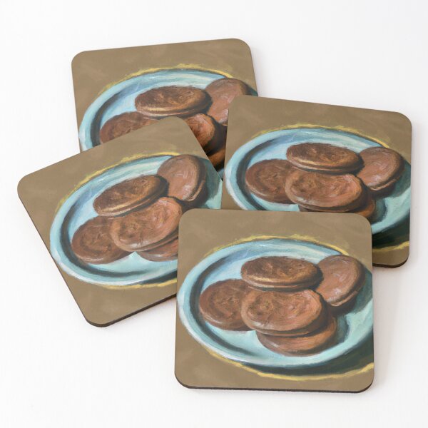 Item preview, Chocolate Cookies on a plate designed and sold by MyOilArt4you.