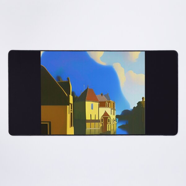 Item preview, Colorful, calm, abstract landscape wall art as prints, on canvas, or large posters. Vermeer style. Wall art decor for your home.   designed and sold by JoelsCorner.