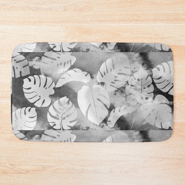 Item preview, Monstera Silver Metallic Gray Monochrome Glow Exotic Leaves Foliage Pattern IV   designed and sold by Irina Sztukowski.