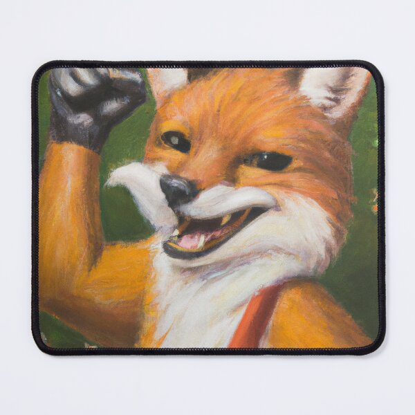 Item preview, cute fox give a brofist designed and sold by MyOilArt4you.